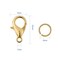 6 Colors Jewelry Finding Kits with 5mm Open Jump Rings & 12x6mm Lobster Claw Clasp for DIY Bracelet Necklace Jewelry Making